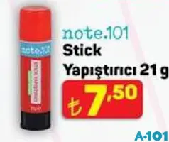 NOTE 101 STİCK YAPIŞTIRICI 21 G indirimli fiyat NOTE 101 STİCK YAPIŞTIRICI 21 G fiyat ve kampanya bilgisi